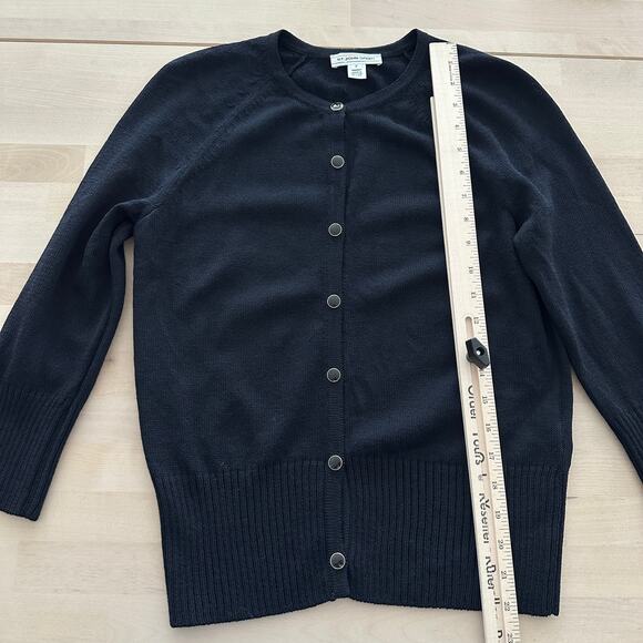 St John Sweater Womens P Santana Knit Button Front Cardigan Old Money Minimalist - Picture 8 of 9